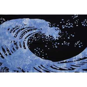 Ocean Wave Tapestry Blue Tie Dye 52x80" by Zest For Life